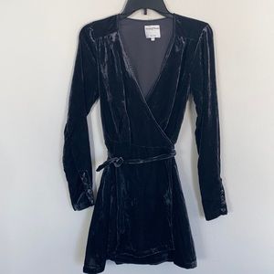 Privacy Please Velvet Duster Wrap Dress XS